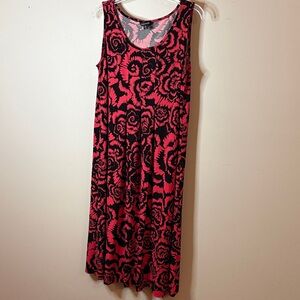 George Black and Hot Pink Sleeveless Maxi Dress